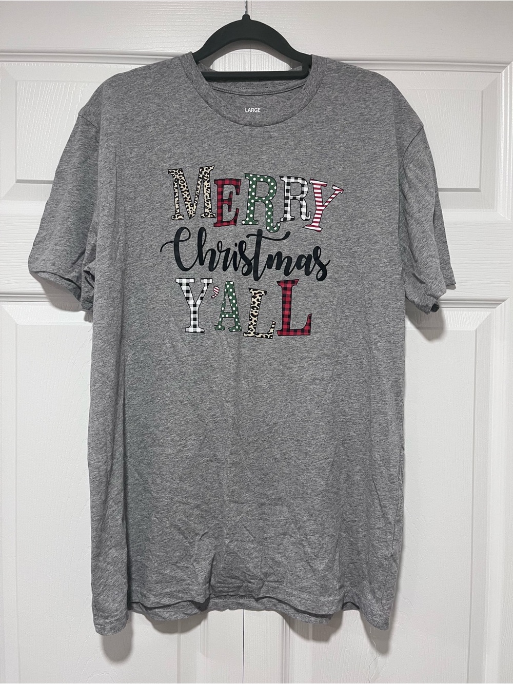 Grey 'Merry Christmas Y'All' Short Sleeve Tee